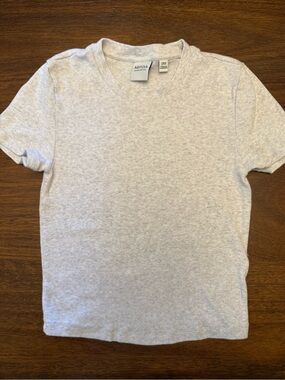 Aritzia Women’s Light Heather Gray Short Sleeve Crew Tee Size XXS